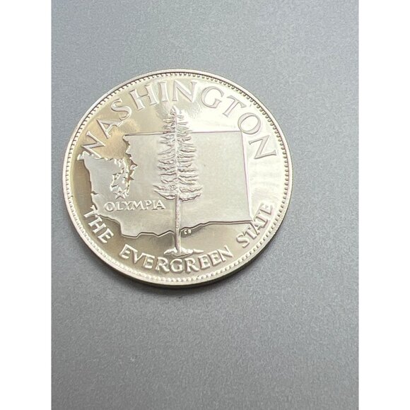 Franklin Mint State of Union Sterling Silver Washington Commemorative Coin - Picture 1 of 2